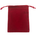 Drawstring Velveteen Jewelry Pouch (3"x4")